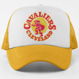 NEW Cleveland Cavaliers 1970 Musketeer Foam Trucker Mesh Snapback Hat 2TONE GOLD